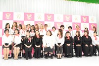 「女芸人No.1決定戦 THE W 2019」決勝進出者会見の様子。
