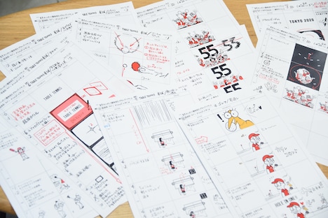 ニイルセンが描いた絵コンテ。