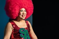 CM撮影中の様子。ゆりやんレトリィバァ。