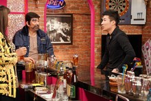 （左から）明石家さんま、ビートたけし、桐生祥秀。(c)フジテレビ