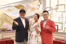 （左から）兵動大樹、三船美佳、桂吉弥。(c)関西テレビ