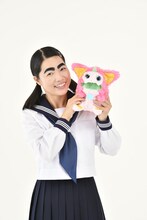 イモトアヤコとリズモ。