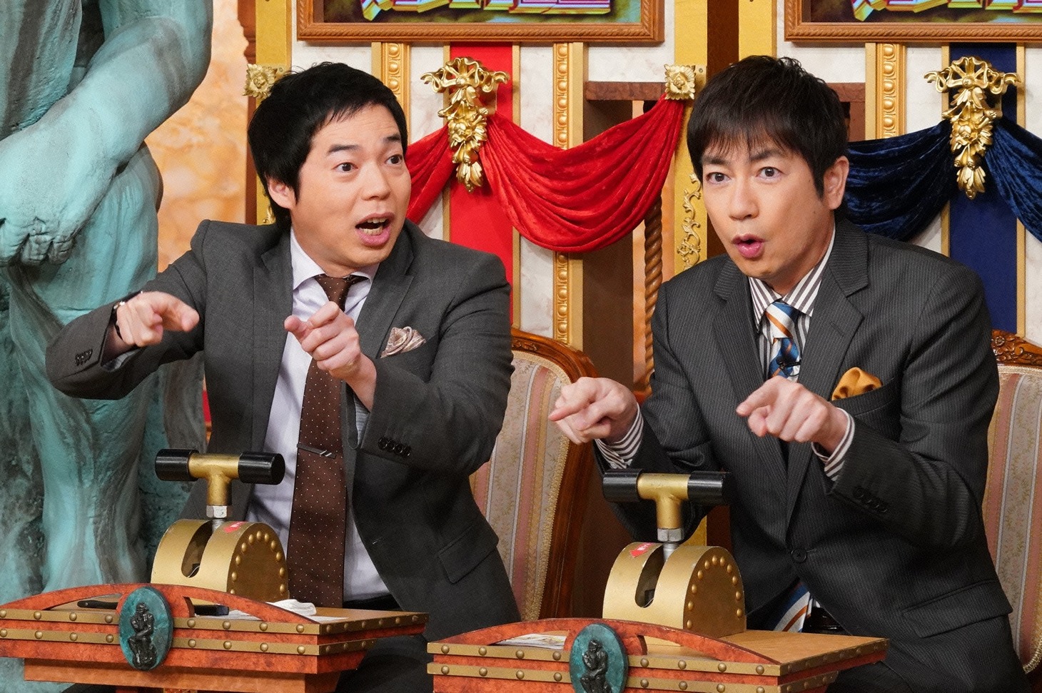 左から今田耕司、羽鳥慎一。(c)日本テレビ