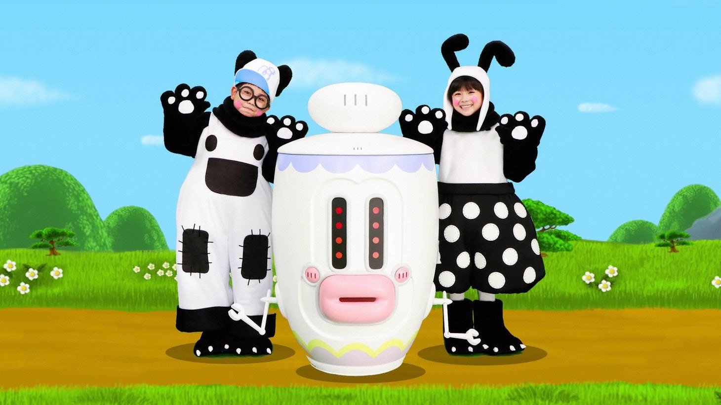 （左から）じゃじゃじゃ、AIさん、じゃ～ン。(c)フジテレビ