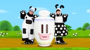 (左から)じゃじゃじゃ、AIさん、じゃ~ン。(c)フジテレビ