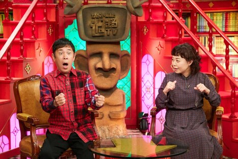 （左から）ナインティナイン岡村、なるみ。(c)ABCテレビ