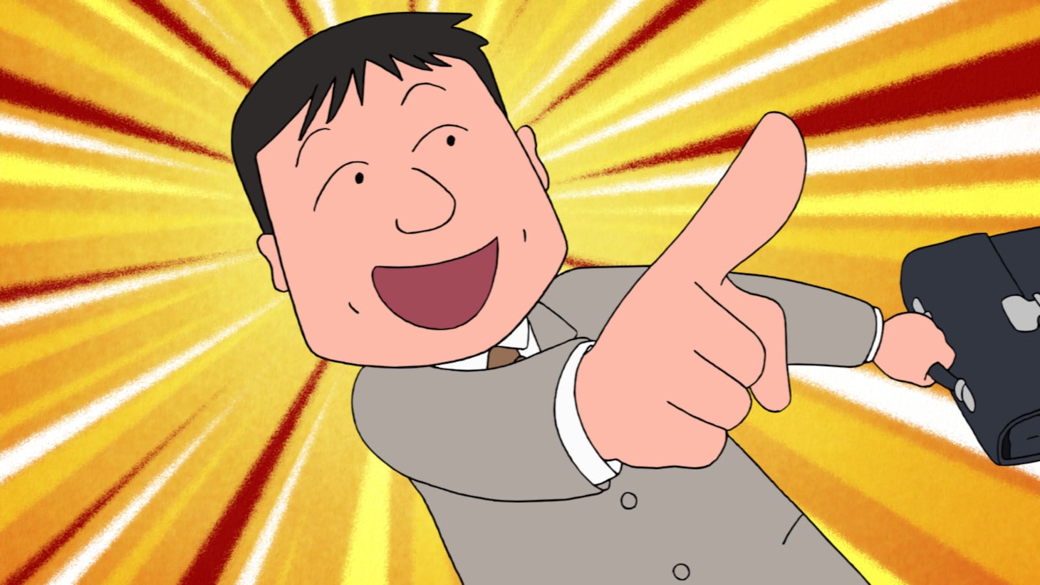 佐藤二朗が知らないおじさん役でゲスト声優を務める「まる子たち、知らないおじさんと遊ぶの巻」より。