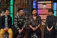 左からさらば青春の光・森田、どぶろっく、鈴木奈々。(c)読売テレビ