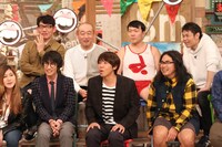 （前列左から）納言、ロッチ、（後列左から）ずん、オラキオ、品川庄司・品川。(c)フジテレビ