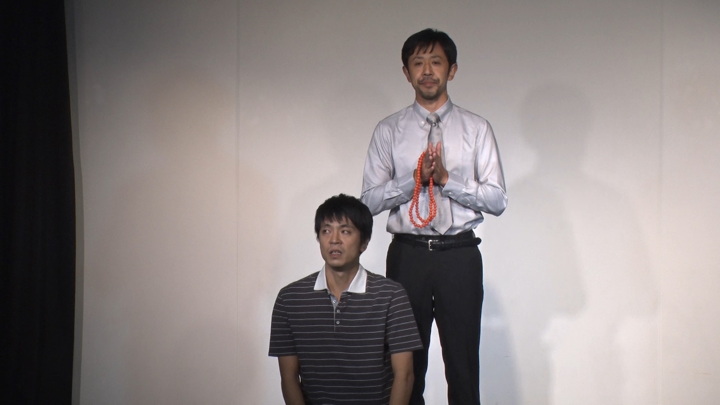 「～ゲキテキ復活！～何年ぶり？」で復活するコンビ「はまつとコバ」の濱津隆之と木場光勇（手前）。(c)テレビ朝日