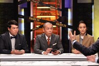 （左から）タカアンドトシ、岡田結実。(c)フジテレビ