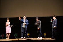 （左から）伊東楓アナ、アルコ＆ピース、南海キャンディーズ山里。