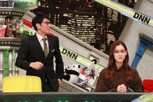 （左から）アンタッチャブル柴田、新木優子。(c)フジテレビ