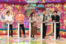 （左から）品川庄司・品川、とにかく明るい安村、大久保佳代子、フットボールアワー。(c)テレビ朝日