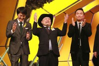 （左から）千原ジュニア、ハリウッドザコシショウ、かまいたち山内。(c)フジテレビ