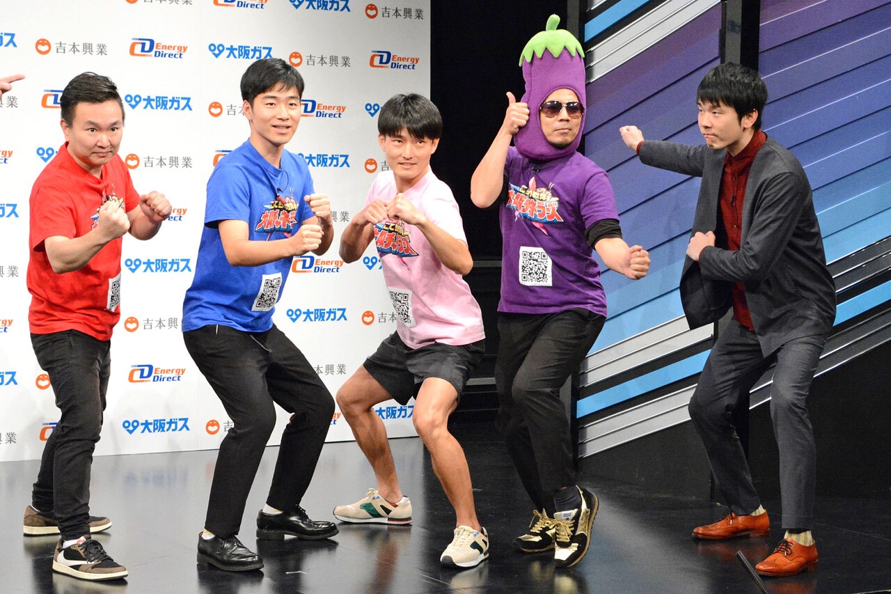 左からかまいたち山内、ジャルジャル、天竺鼠・川原、かまいたち