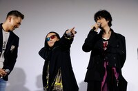 「MANRIKI」舞台挨拶の様子。