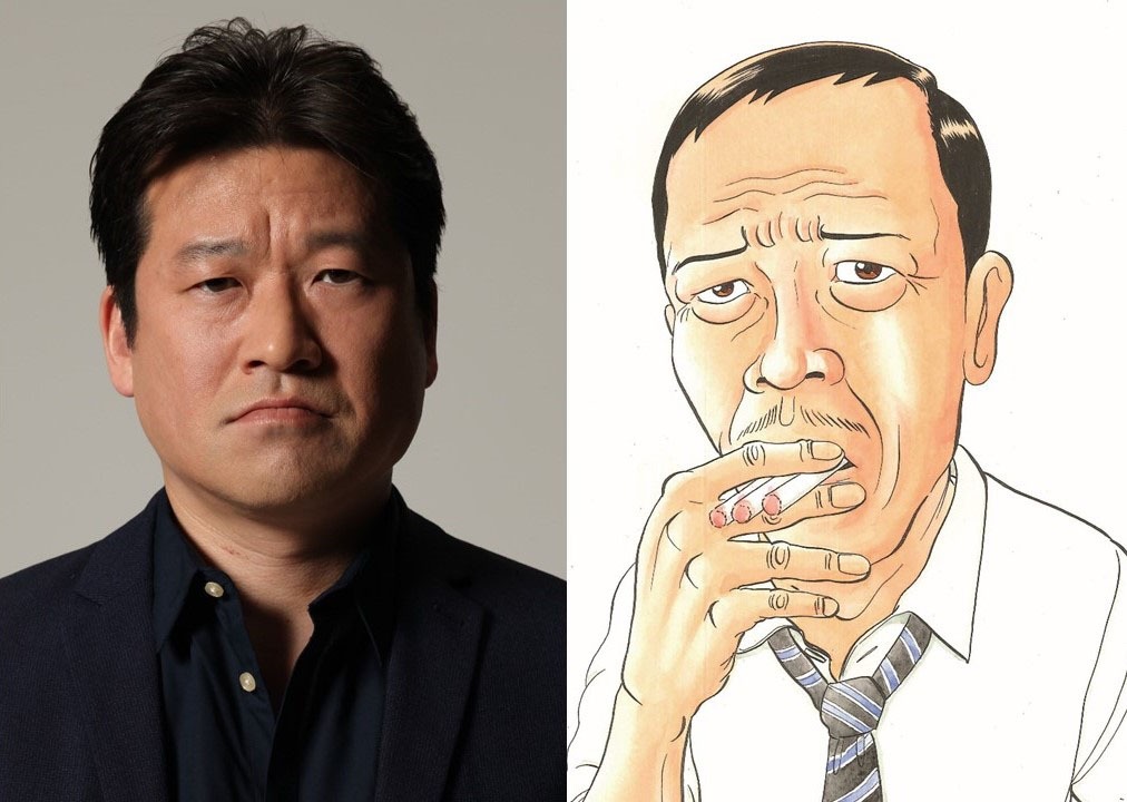 主演の佐藤二朗（左）、佐藤が演じる大沢木大鉄（右）。