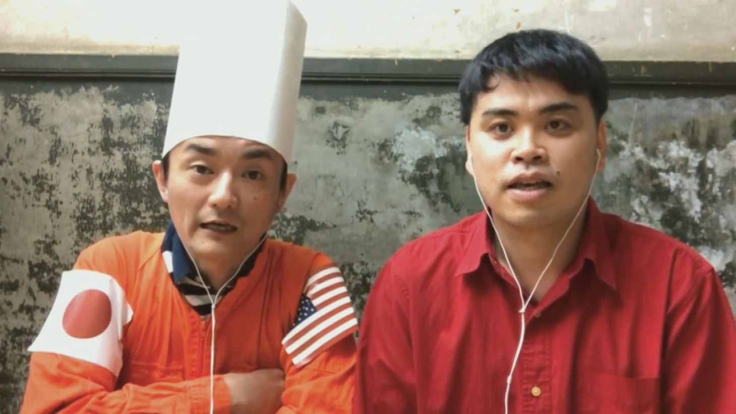 「本能Z」に出演する、ななまがり。左が、1000年後からタイムスリップしてきた芸能人「毛利富徳」（森下）。(c)CBC