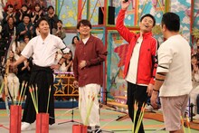 （左から）狩野英孝、三四郎・小宮、品川庄司・品川、アンタッチャブル山崎。(c)フジテレビ