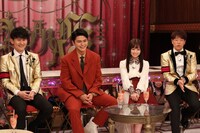 （左から）南原清隆、眞栄田郷敦、橋本環奈、陣内智則。