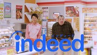 Indeedの新CM「コンビニ」編（野性爆弾バージョン）より。