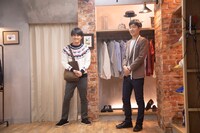 CM撮影中のジャルジャル。