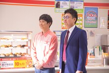 CM撮影中の銀シャリ。