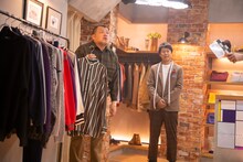 CM撮影中の野性爆弾。