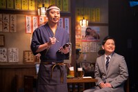 CM撮影中の千鳥。