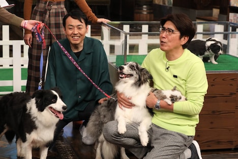 （左から）アンガールズ田中、石橋貴明。(c)フジテレビ