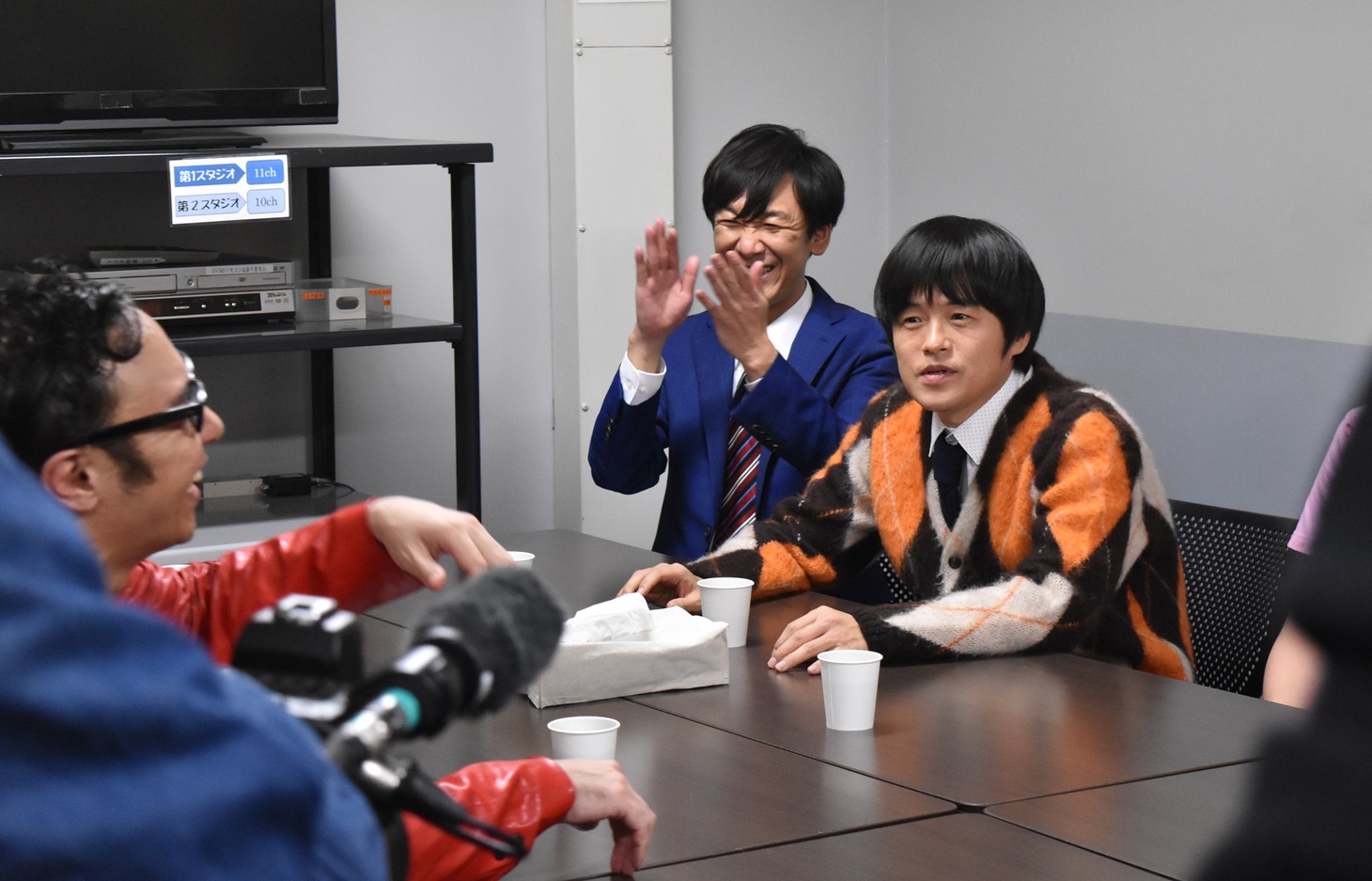 反省会の様子。