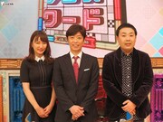 左から枡田絵理奈、フットボールアワー。(c)テレビ大阪