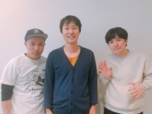 左からラブレターズ塚本、マシンガンズ滝沢、ラブレターズ溜口。