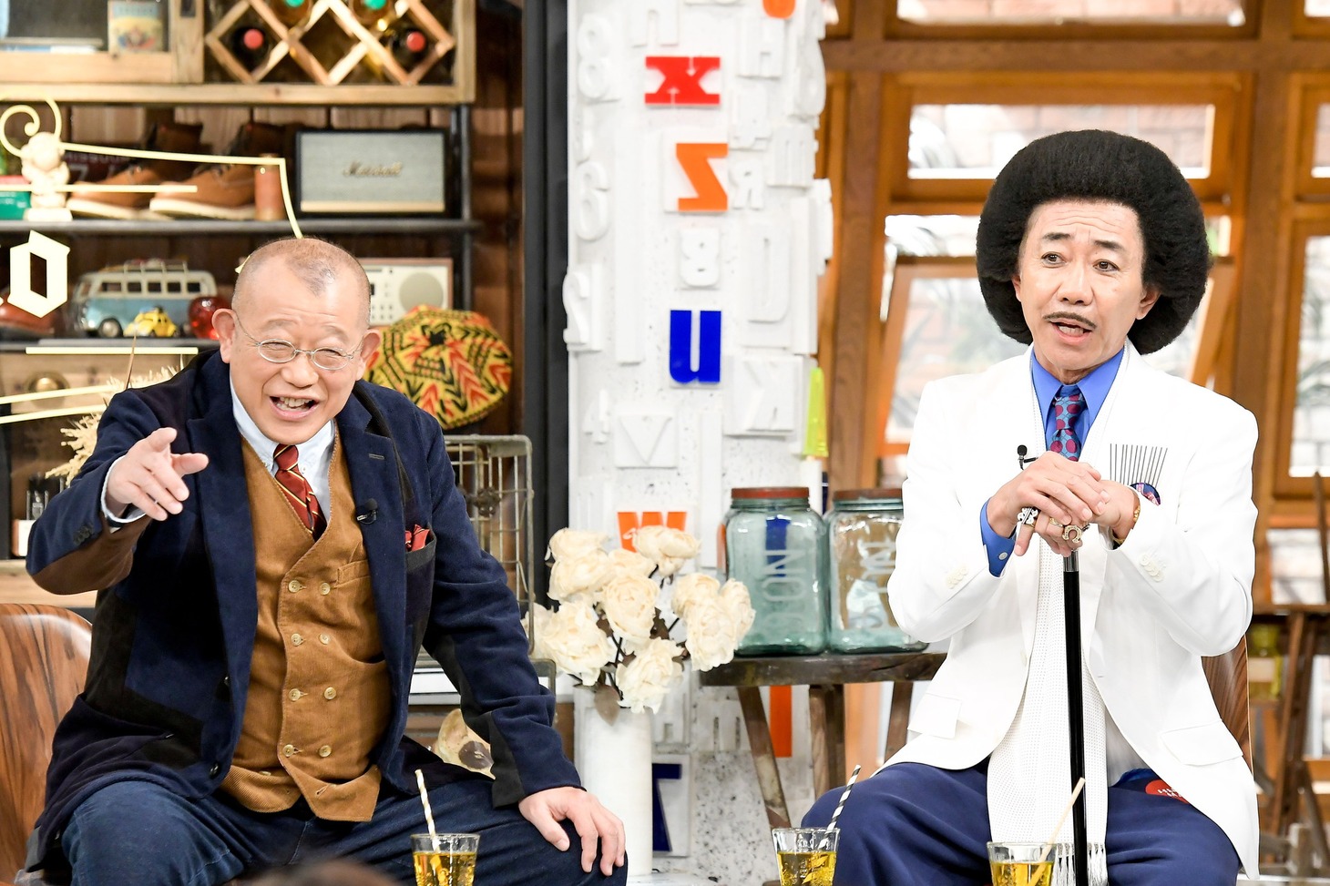 笑福亭鶴瓶と木梨憲武。(c)TBS