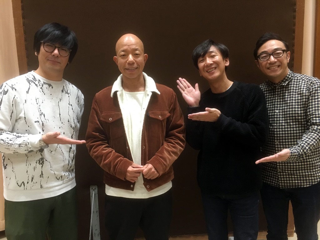 バイきんぐ小峠（左から2人目）と東京03。（c)NHK