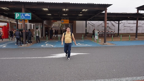 サービスエリアに現れたごろうさん。