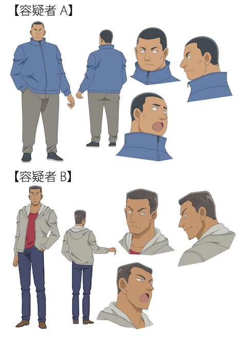 チョコレートプラネットが声を担当する容疑者Aと容疑者B。