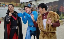 左からFUJIWARA原西、ファミリーレストランしもばやし、スマイル・ウーイェイよしたか。(c)読売テレビ