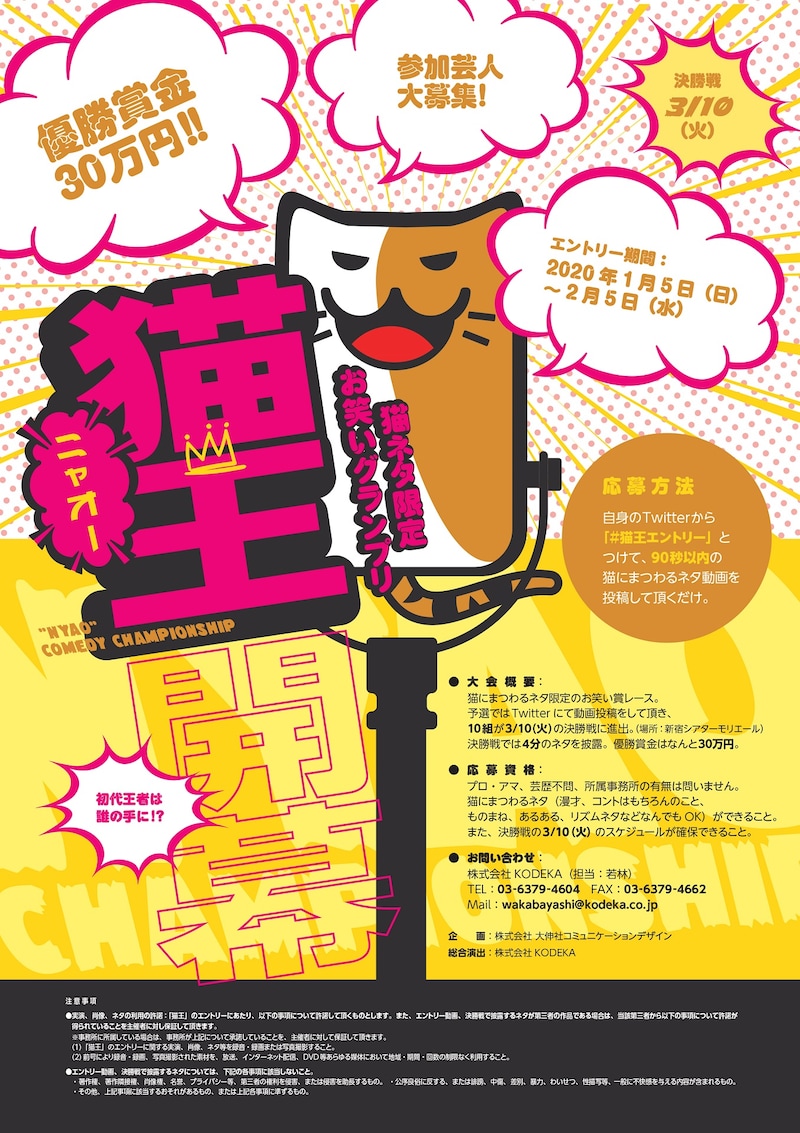 「猫王(ニャオー)」フライヤー