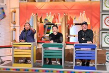 （左から）ロバート秋山、ダイアン・ユースケ、野性爆弾くっきー！。(c)ABCテレビ