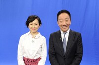 （左から）加藤明子アナ、中田カウス。(c)ABCテレビ