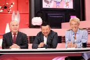 （左から）モーリー・ロバートソン、ケンドーコバヤシ、品川庄司・庄司。(c)関西テレビ