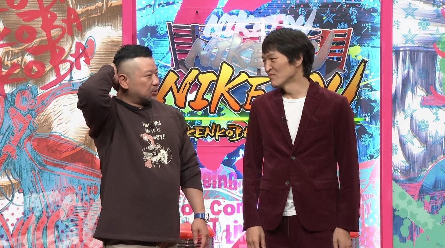 左からケンドーコバヤシ、千原ジュニア。(c)読売テレビ