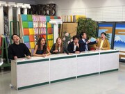 (左から)有吉弘行、池田美優、納言・薄幸、宮下草薙、霜降り明星せいや。(c)テレビ朝日