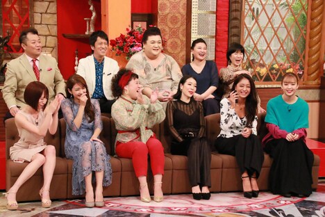 「ホンマでっか!?集団人生相談『今年こそは良い男性と巡り会いたい!! 男運を上げるぞ!!』」の出演者たち。(c)フジテレビ