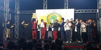 「MBSラジオ演芸 第八回ヤングスネーク杯」の様子。