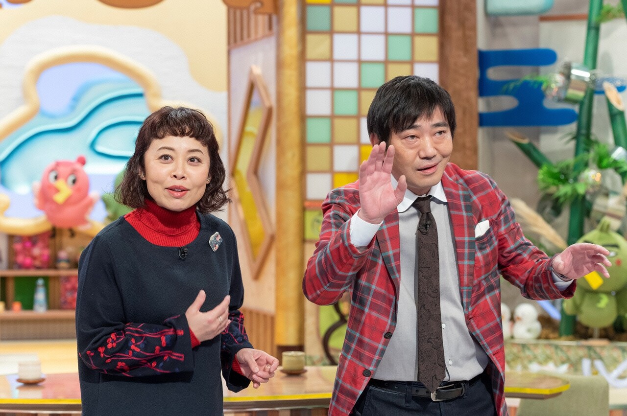 左からなるみ、メッセンジャー黒田。(c)読売テレビ