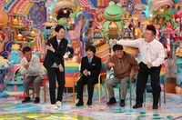 （左から）勝俣州和、有吉弘行、バカリズム、FUJIWARA藤本、アンタッチャブル山崎。(c)テレビ朝日