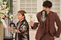 （左から）田中真弓、三浦翔平。(c)フジテレビ